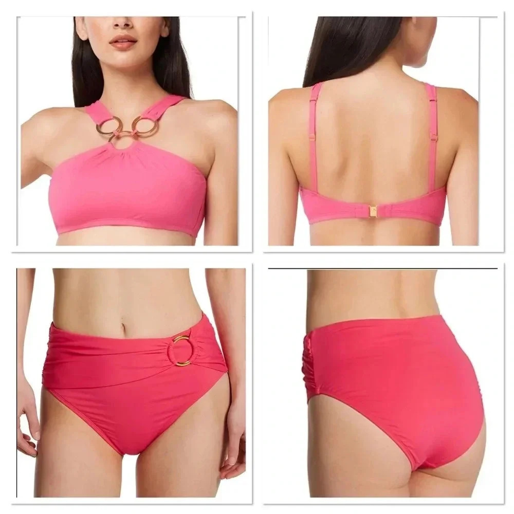 Bleu by Rod Beattie Ring-Neckline Bikini Top and Bottom Size 10